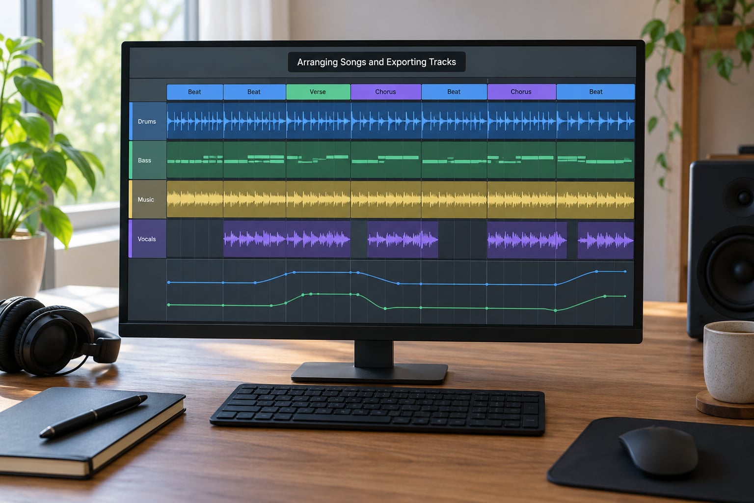 Arranging Songs and Exporting Tracks