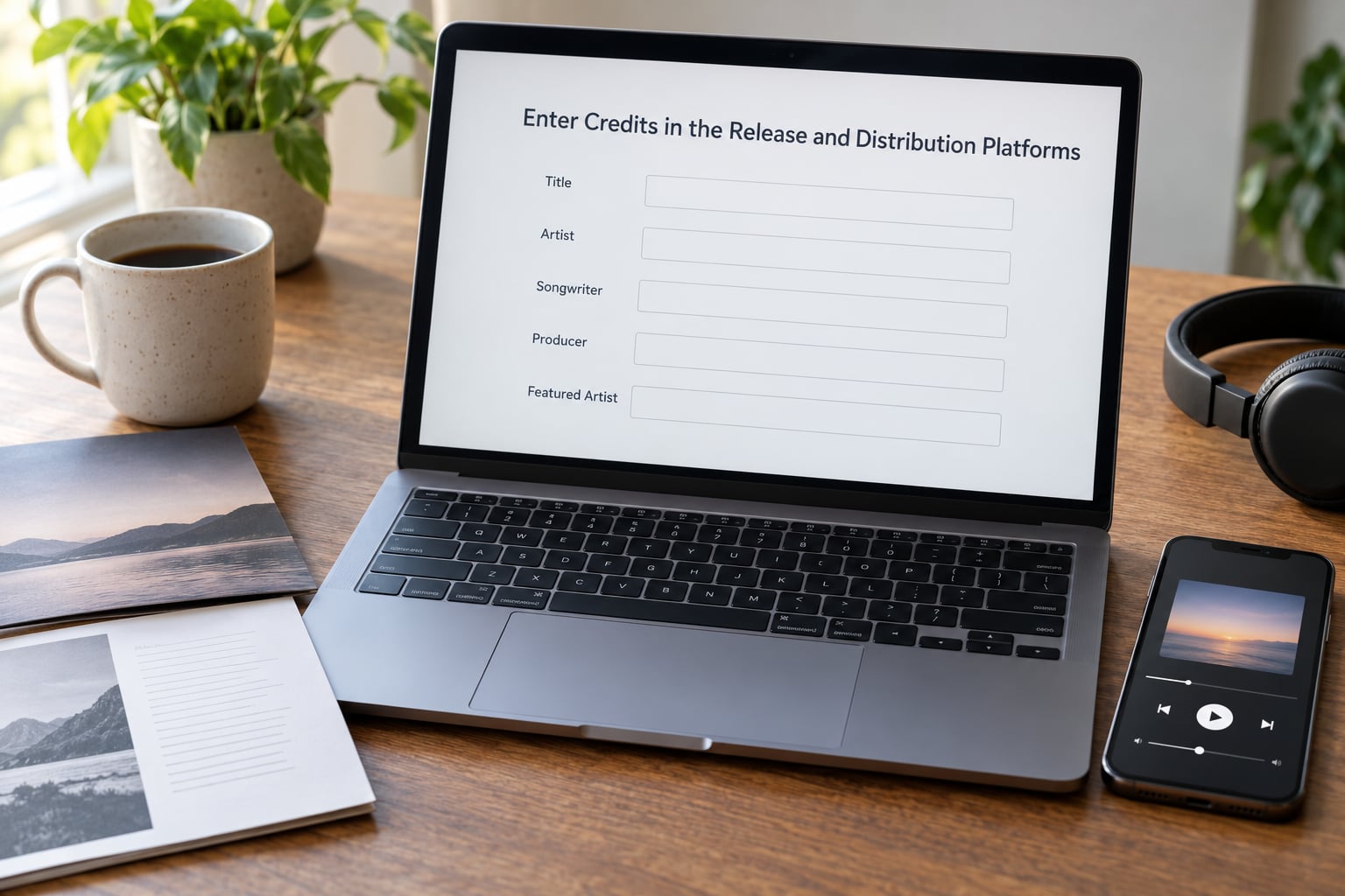 Enter Credits in the Release and Distribution Platforms
