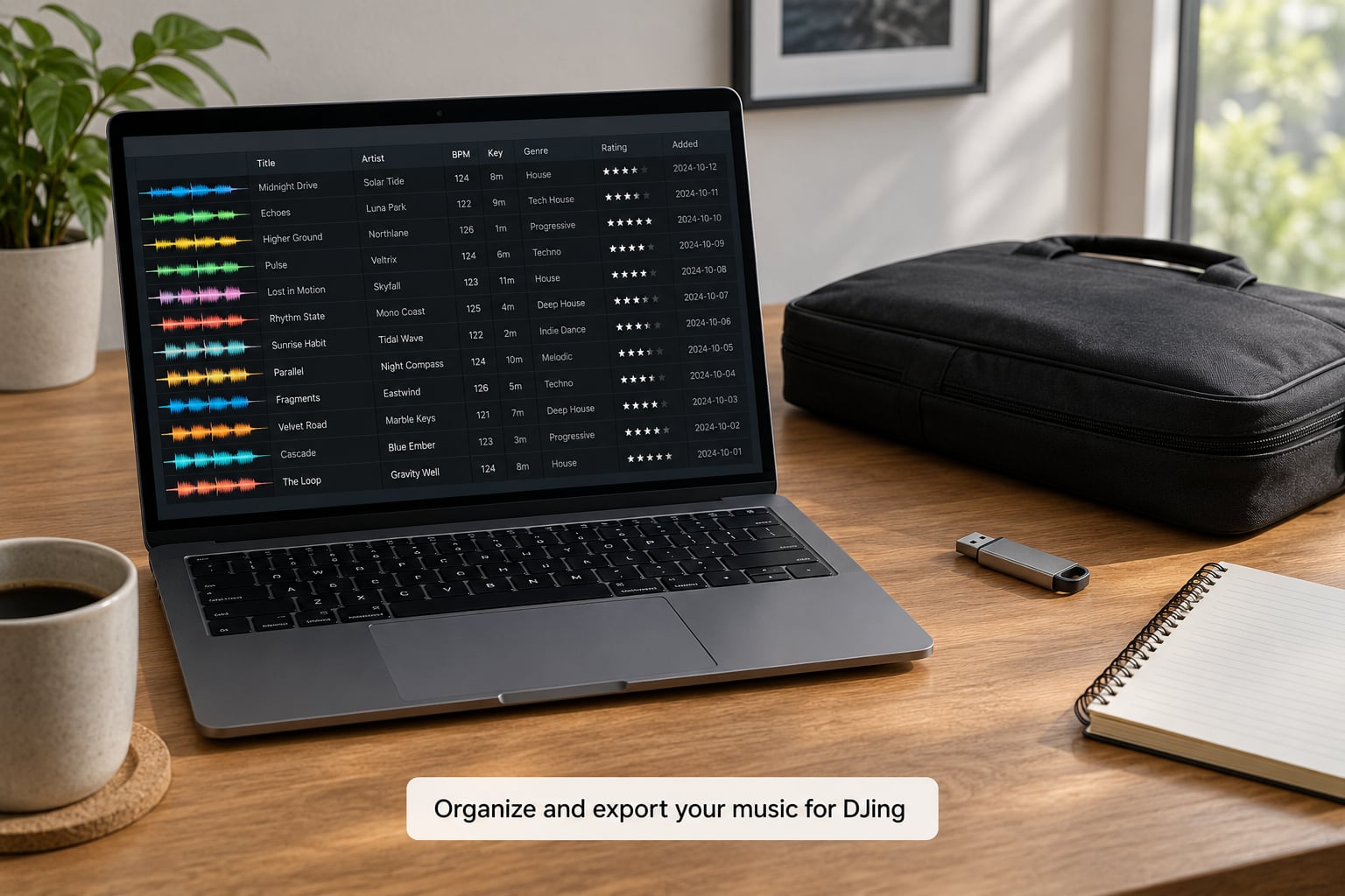 Organize and export your music for DJing
