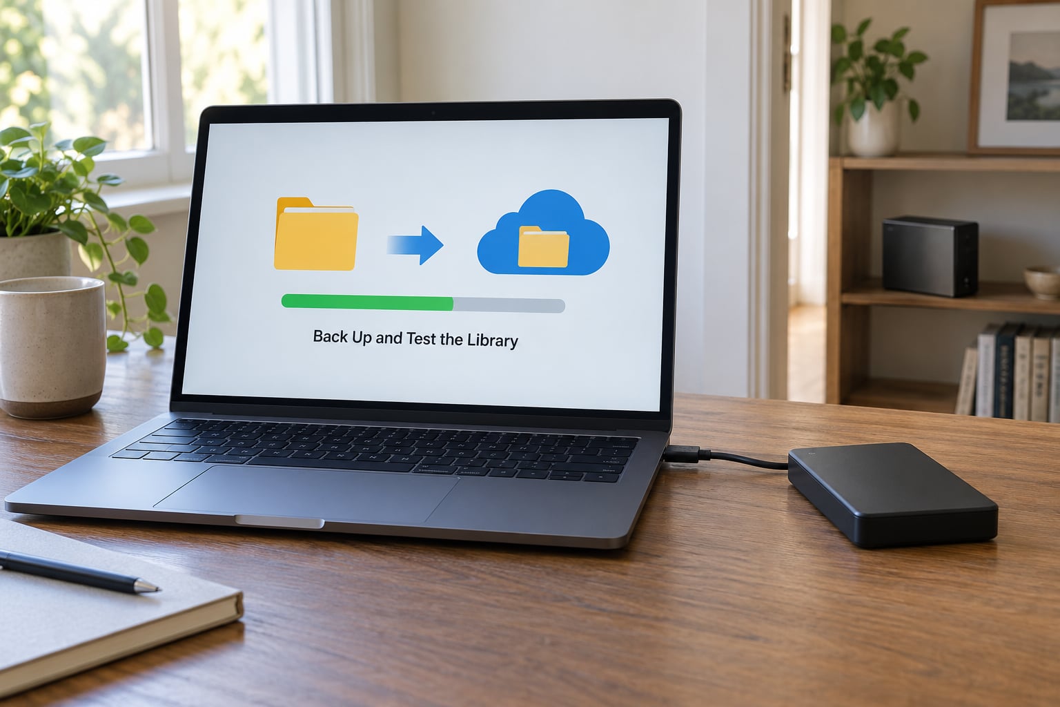 Back Up and Test the Library