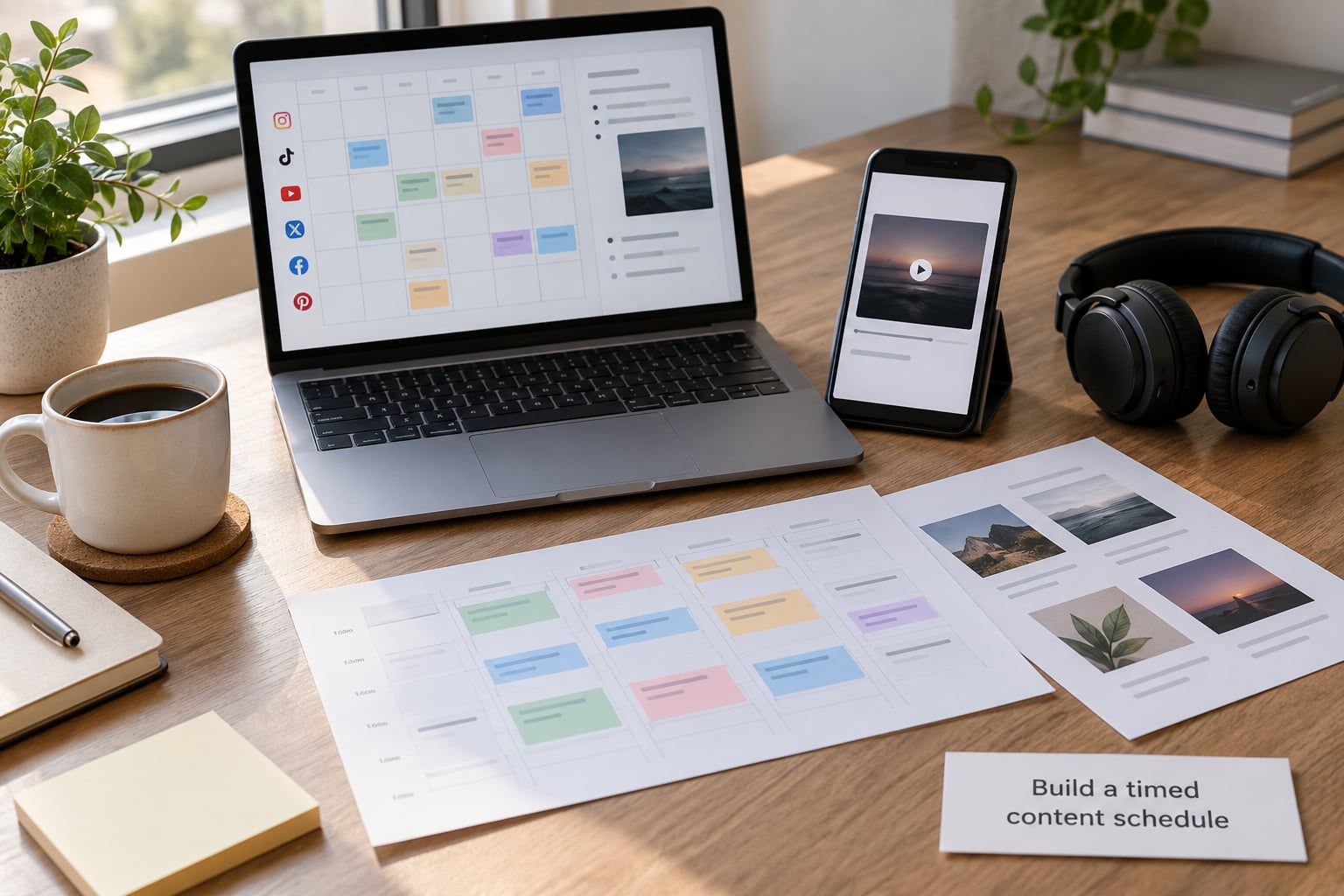 Build a timed content schedule