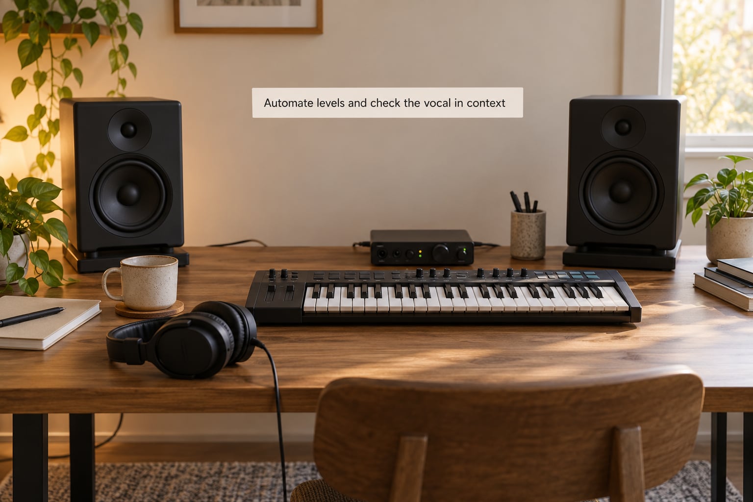 Automate levels and check the vocal in context