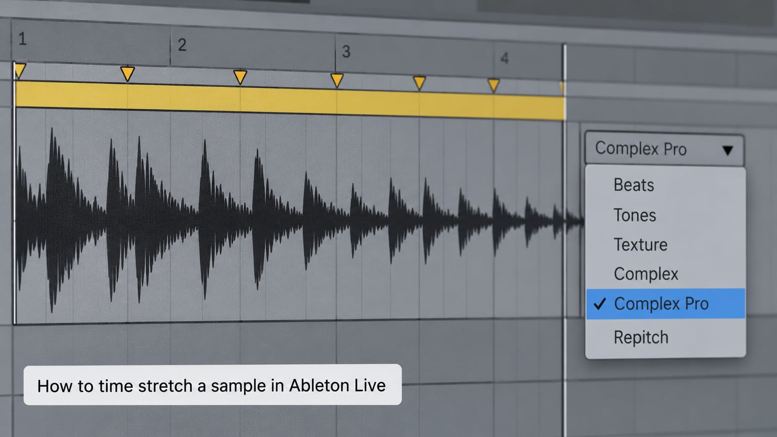 How to time stretch a sample in Ableton Live