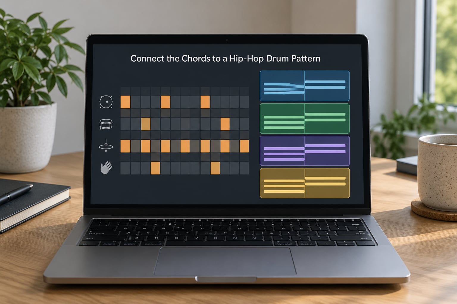 Connect the Chords to a Hip-Hop Drum Pattern
