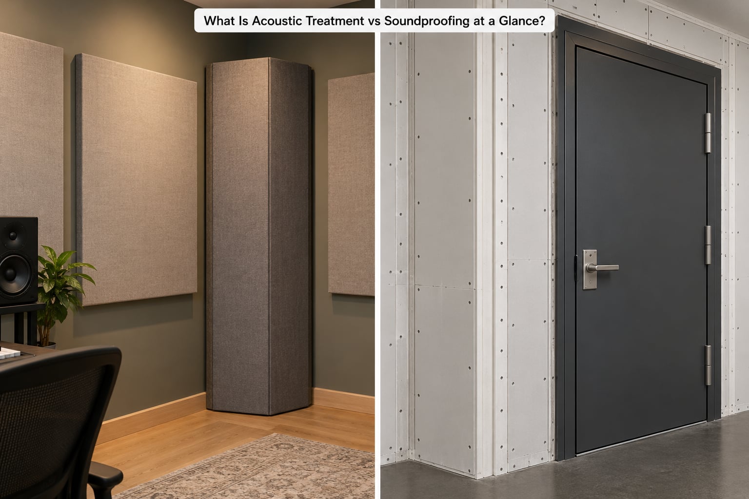 What Is Acoustic Treatment vs Soundproofing at a Glance?